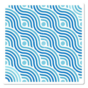 Kép 1/6 - Stencil 18x18cm, hullámok
