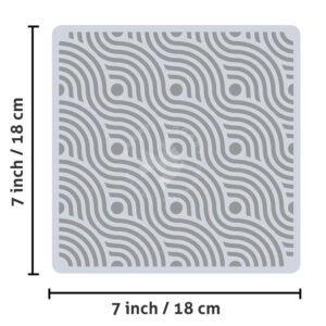 Kép 2/6 - Stencil 18x18cm, hullámok