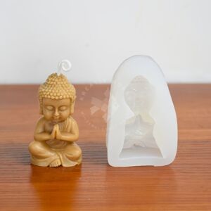 Kép 1/3 - Imádkozó Buddha szilikon öntőforma 7,5x4,7cm