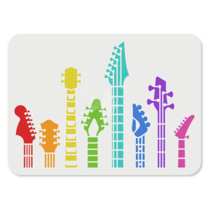 Kép 1/5 - Stencil 21x29,7cm, gitár mintás