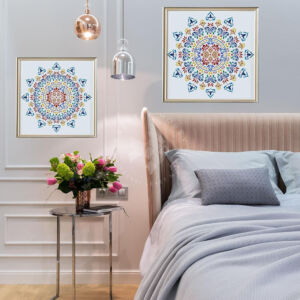 Kép 5/5 - Stencil 30x30cm, sarokdísz mintázatú