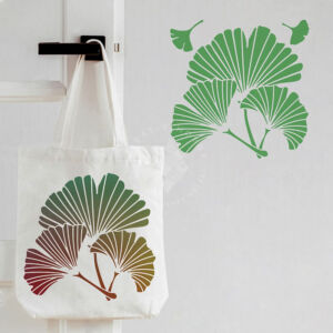 Kép 5/5 - Stencil 30x30cm, ginkgo levél