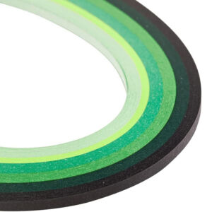 Kép 1/11 - quilling papirok 3mm, 39cm zöld árnyalatok