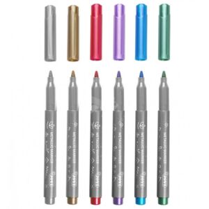 Kép 1/4 - JOVI Metál filctoll 6db/készlet