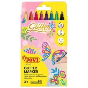 Kép 1/4 - JOVI Glitteres filctoll 8db/készlet