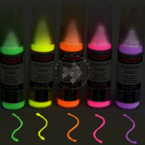 Kép 2/5 - Pentart kontúr sötétben világító színek