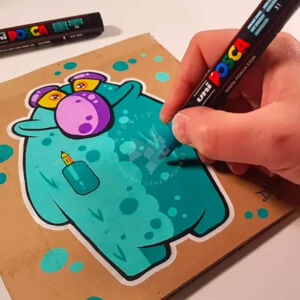 Kép 3/6 - Uni Posca festékfilctoll rajz