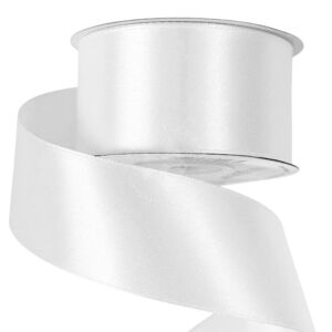 Kép 1/2 - szaténszalag 3,8 cm széles FEHÉR
