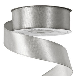 Kép 1/2 - szaténszalag 2,5 cm széles EZÜST