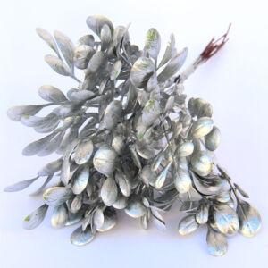 Kép 2/2 - Buxus levelek betűző 6db, 17cm EZÜST