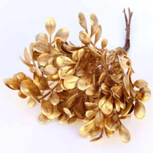 Kép 2/2 - Buxus levelek betűző 6db, 17cm ARANY