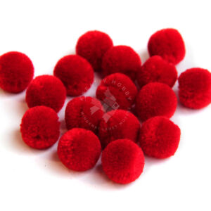 Kép 2/2 - pompon, piros 15mm