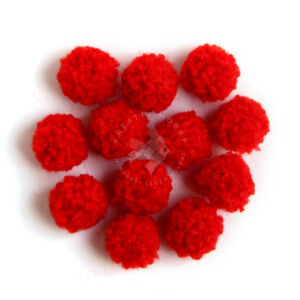 Kép 1/2 - Pompon bolyhos 15mm, 12db/cs PIROS
