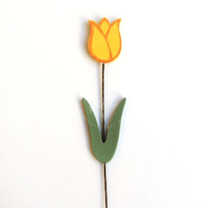 Kép 1/2 - Fatulipán drótszárral, 25 cm