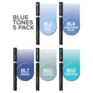 Kép 3/3 - Chameleon Color Tones marker, 5 db – kék árnyalatok