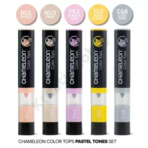 Kép 2/3 - Chameleon Color Tops színkeverő kupak, 5 db – pasztell árnyalatok