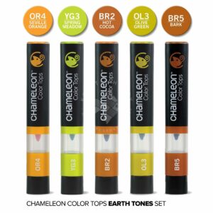 Kép 2/3 - Chameleon Color Tops színkeverő kupak, 5 db – föld árnyalatok