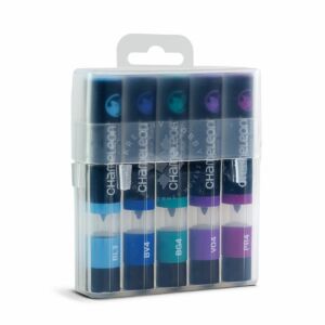 Kép 3/3 - Chameleon Color Tops színkeverő kupak, 5 db – hideg árnyalatok