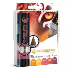 Kép 1/3 - Chameleon Color Tops színkeverő kupak, 5 db – meleg árnyalatok
