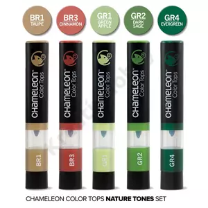Kép 2/3 - Chameleon Color Tops színkeverő kupak, 5 db – természet árnyalatok