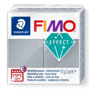 Kép 1/3 - FIMO Effect süthető gyurma, metál ezüst