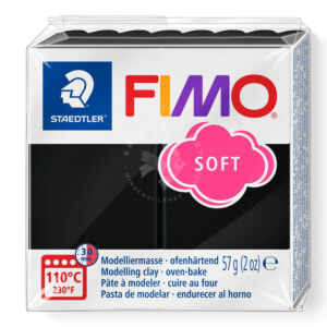 Kép 1/8 - FIMO Soft süthető gyurma - Fekete