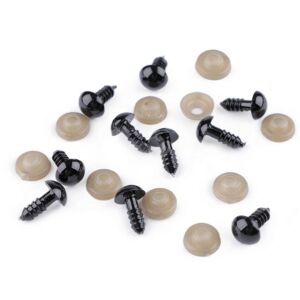 Kép 1/4 - Biztonsági szem 10 mm, 2 pár FEKETE