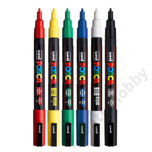 Kép 1/3 - UNI POSCA filctoll készlet PC-3M Alapszínek