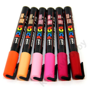 Kép 3/3 - POSCA festékfilctoll készlet 6db Meleg színek