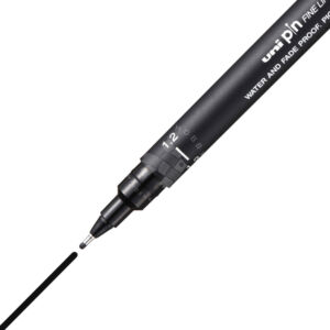 Kép 1/2 - UNI PIN rajzmarker fekete 1,2 mm