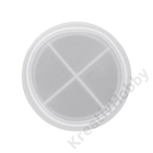 Kép 1/5 - JESMONITE SZILIKON ÖNTŐFORMA AKRIL- ÉS MŰGYANTÁHOZ - KEREK, PEREMES ALÁTÉT, 10*1,5CM
