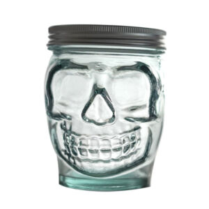 Kép 1/4 - Koponya formájú üveg csavaros tetővel 450ml