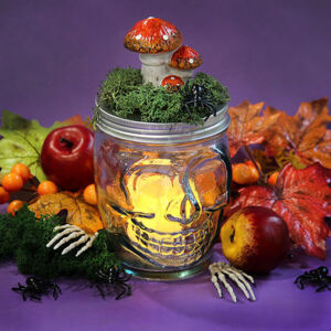 Kép 2/4 - Koponya formájú üveg csavaros tetővel