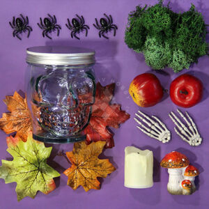 Kép 3/4 - Koponya formájú üveg csavaros tetővel