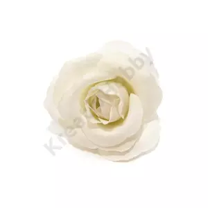 Kép 1/3 - Rózsafej textilből, 4cm fehér