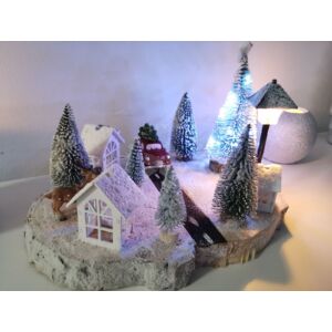 Kép 2/4 - Karácsonyi dekor szett műanyag 24x7,5x26,5cm zöld