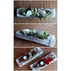 Kép 3/4 - Kéreg hasáb fehér 30cm