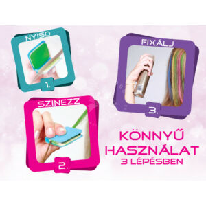 Kép 3/5 - Tytoo Hajkréta készlet - Szivárványos hullám, 4db