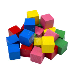 Kép 2/2 - Színes fakockák 2x2cm 20db/cs