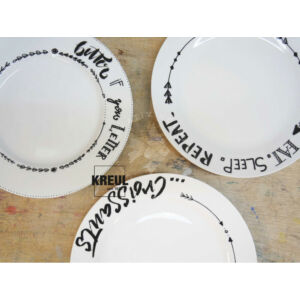 Kép 2/2 - Kreul üveg és porcelán filctoll tányérok