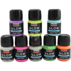 Kép 2/2 - GLOW sötétben világító akrilfesték 30 ml kékesfehér