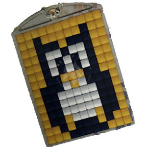 Kép 3/3 - Pixel kulcstartó alaplap - átlátszó SÁRGA 2,8x4 cm