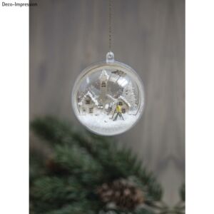 Kép 3/4 - Natúr gömb dísz, TEMPLOM HÁZIKÓVAL