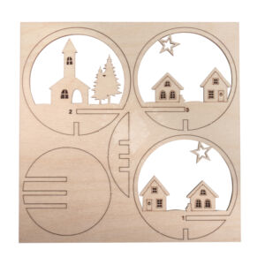 Kép 4/4 - Natúr gömb dísz, TEMPLOM HÁZIKÓVAL