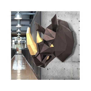 Kép 1/6 - Rinocérosz 3D fali dekoráció, 30x26x37