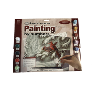 Kép 1/4 - Számozott kifestő - Madarak havas ágon