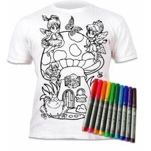 Kép 2/6 - Újraszínezhető póló - Tündérek, 5-6 éves korosztály