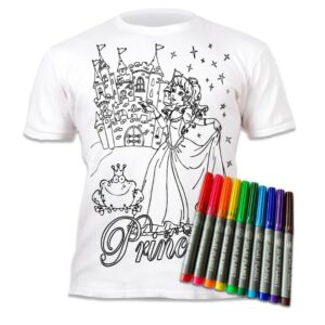 Kép 4/7 - Újraszínezhető póló - Hercegnő, 3-4 éves korosztály