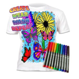 Kép 4/7 - Színezhető pólók -Pillangók, korosztály 7-8