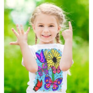 Kép 5/7 - Színezhető pólók -Pillangók, korosztály 7-8